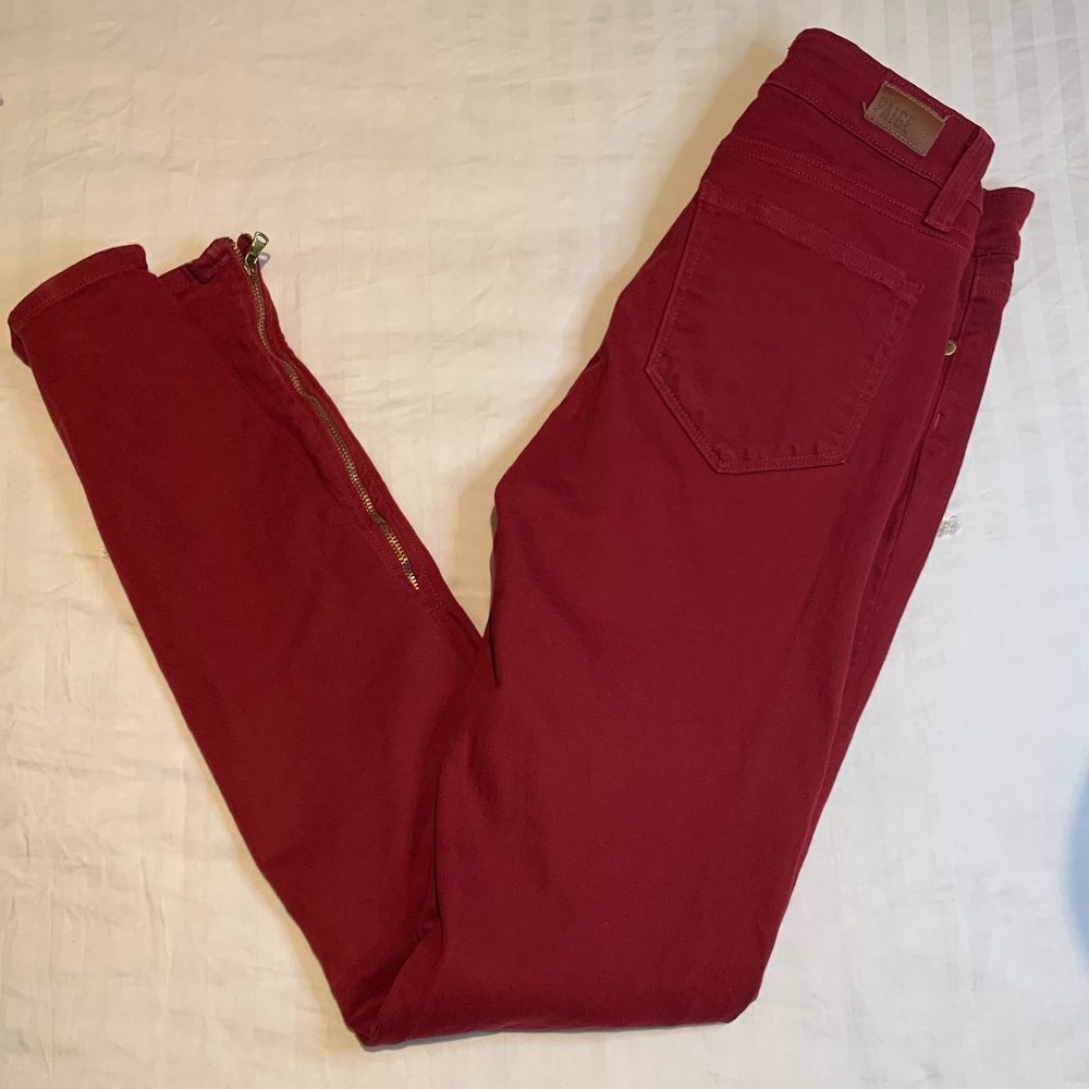 Paige Hoxton Ultra Skinny Jeans Ankle Zip Size 26